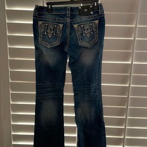 Miss Me Jeans, boot cut, Size 29, missing one metal stud at back label